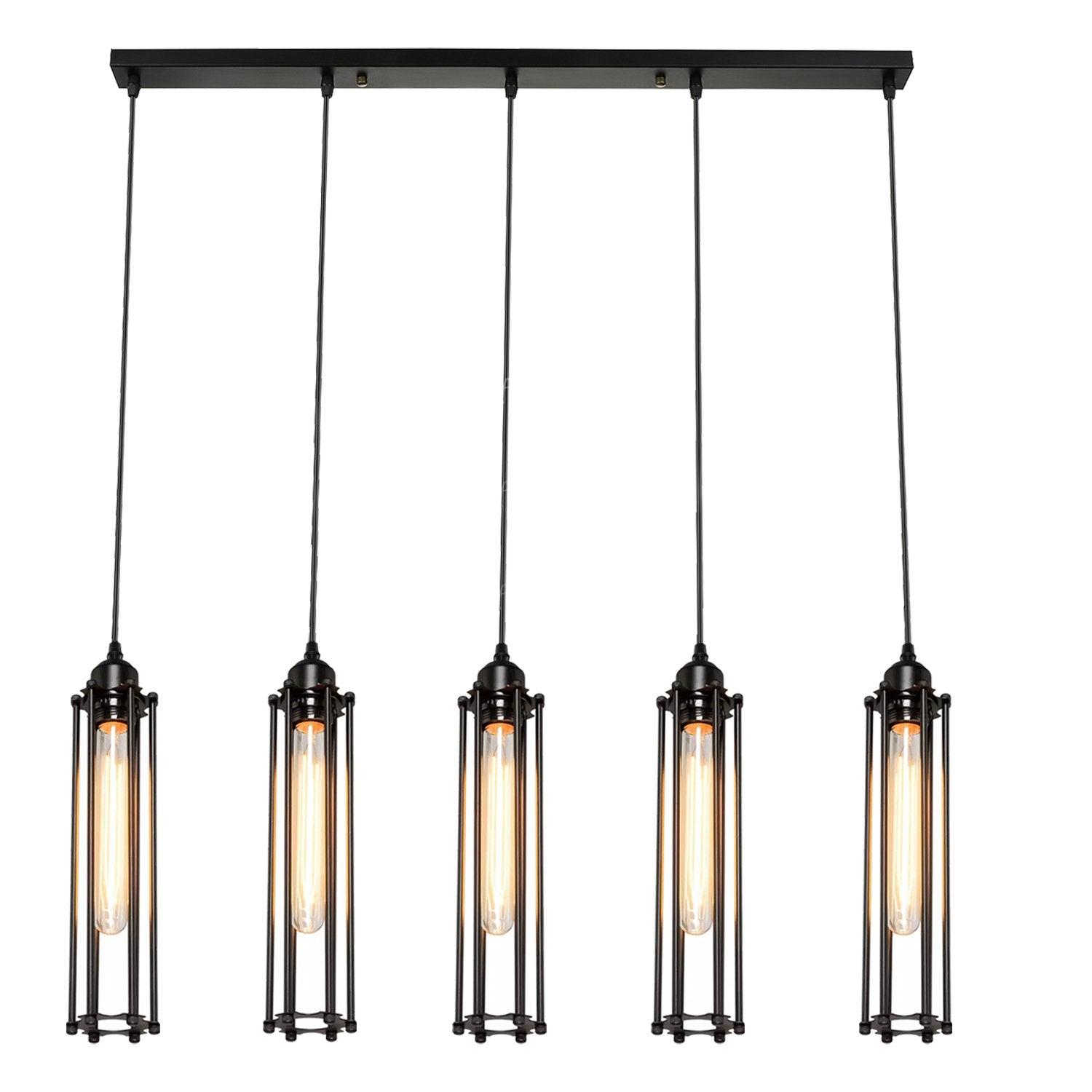 The Calshot Bar — 5-Light Cage Pendant