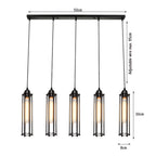 The Calshot Bar — 5-Light Cage Pendant
