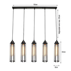 Calshot Bar — 5-Light black cage pendant — product image 3