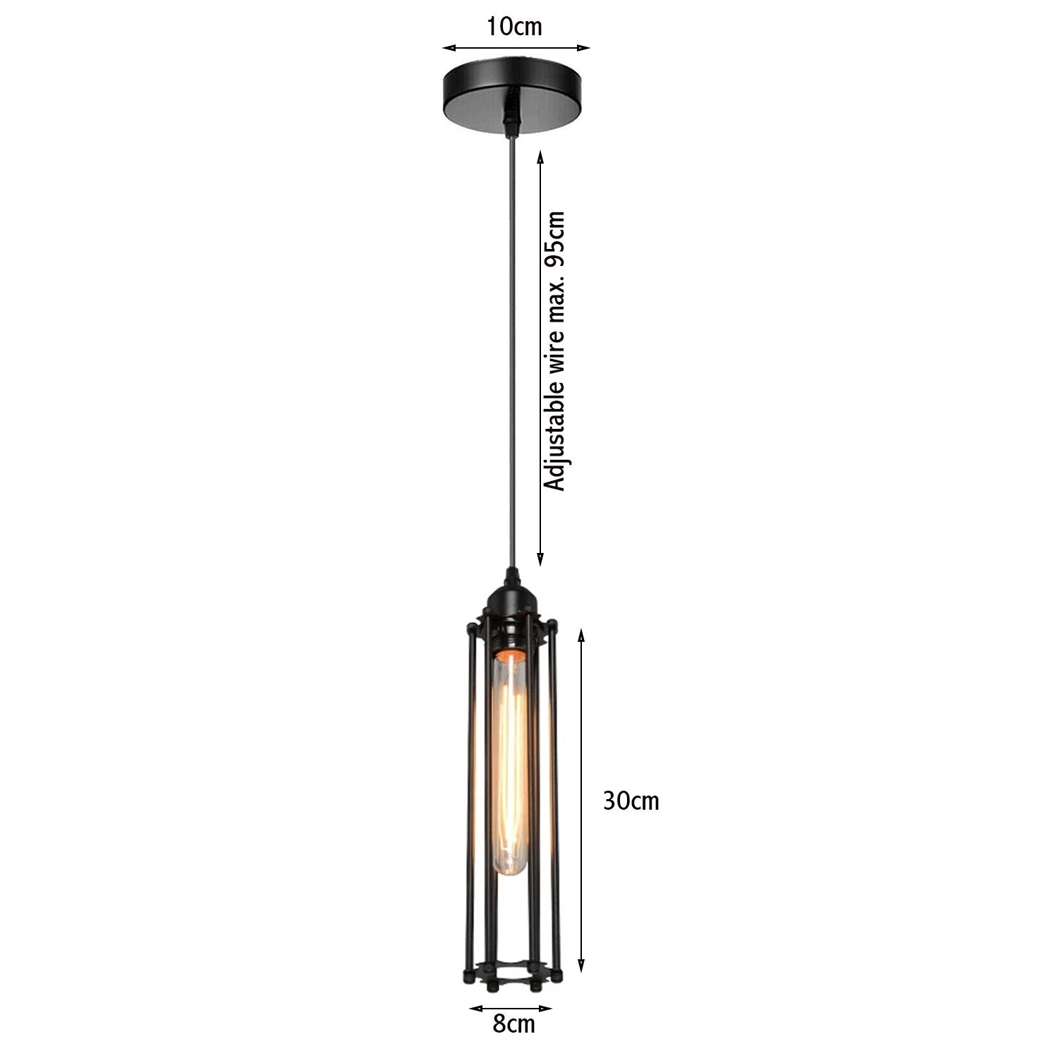 The Sedgewick Pendant — Slim Wire Cage