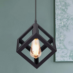 The Cassian Pendant — Sculpted Cage, Matte Black