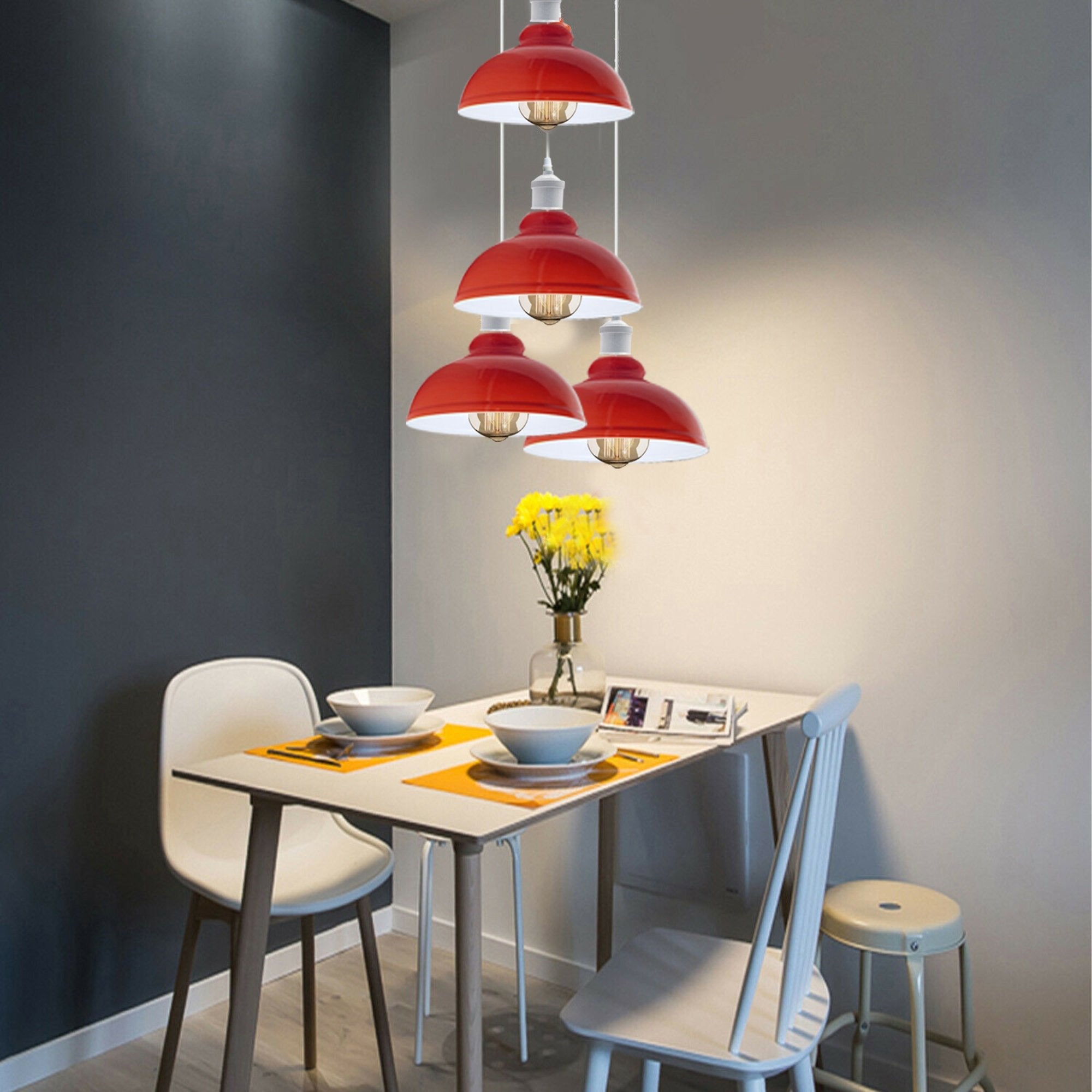 The Sangria Kitchen Island Pendant — Red Multi-Outlet Cluster