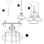 The Sangria Kitchen Island Pendant — Red Multi-Outlet Cluster