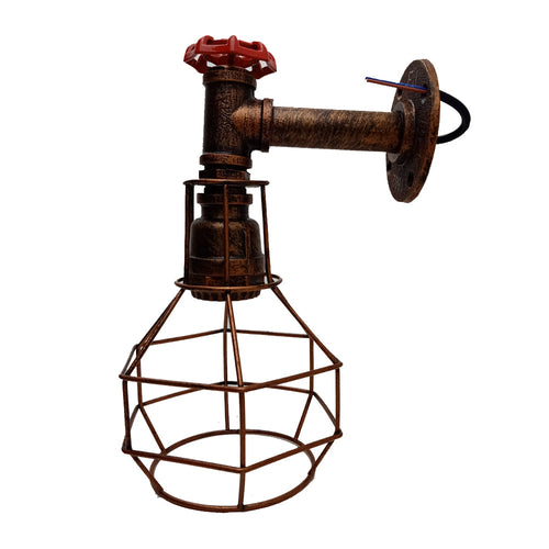 The Pemberton Sconce — Pipe Cage Wall Light