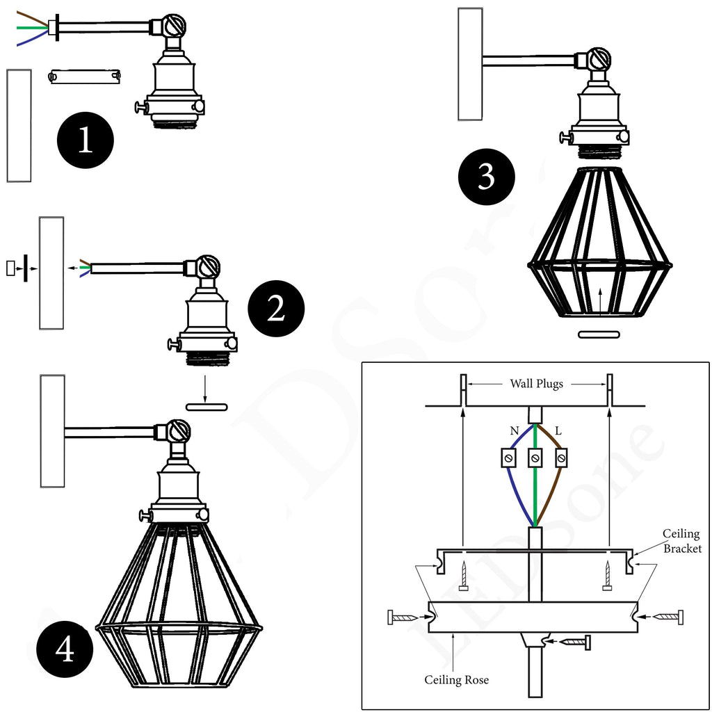 The Talonwright Sconce — Cage, Adjustable