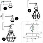 The Talonwright Sconce — Cage, Adjustable