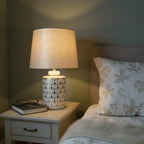 The Fairholt Table Lamp — Striped Ceramic