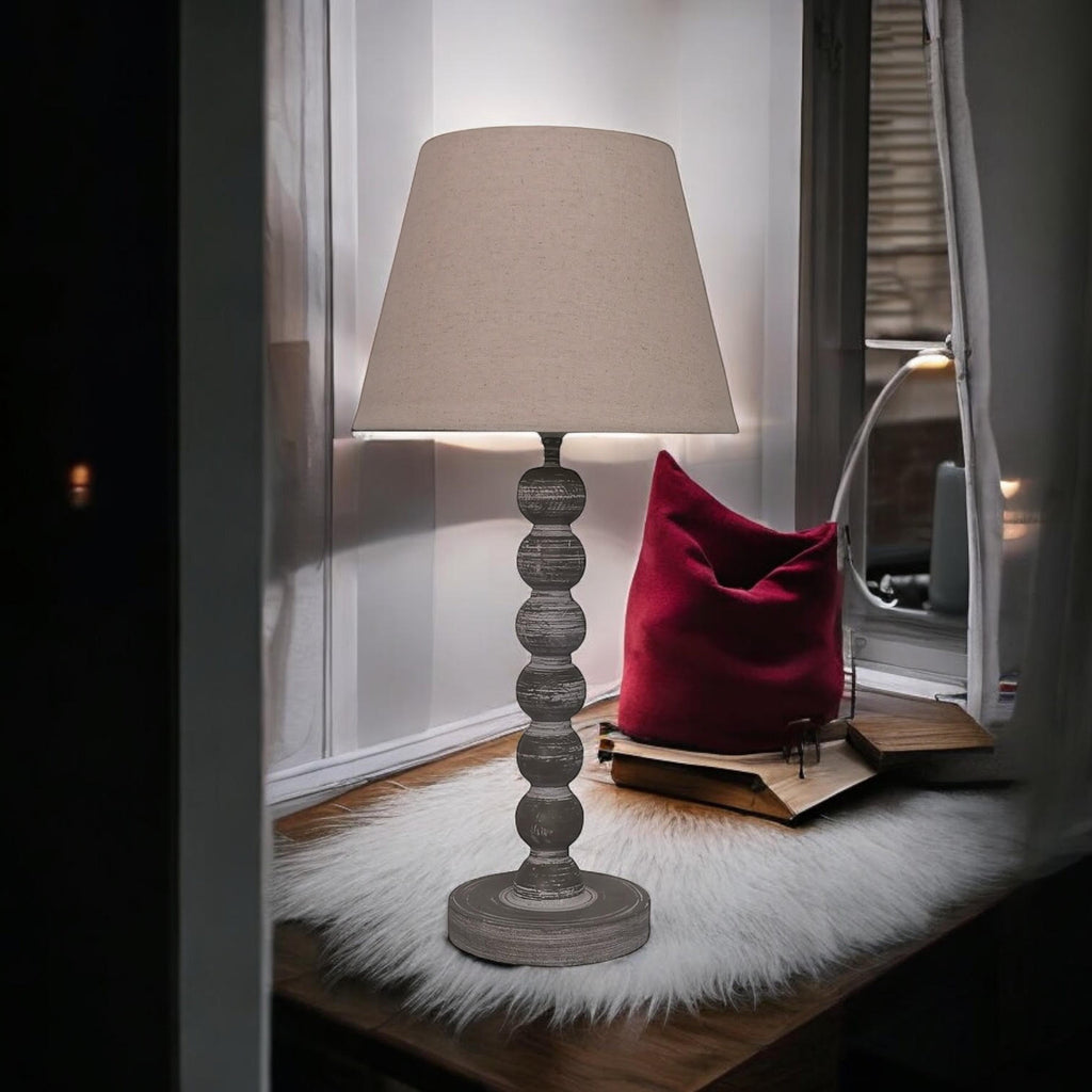 The Winslow Lamp — Washed Wood, Shabby Chic Design