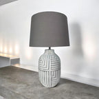 The Elderfen Table Lamp — Textured Ceramic Urn