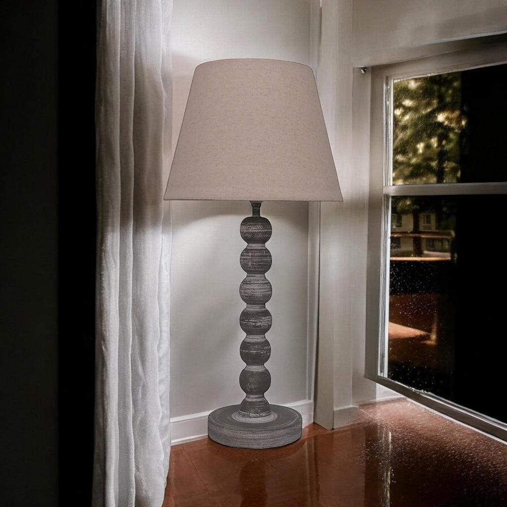 The Winslow Lamp — Washed Wood, Shabby Chic Design