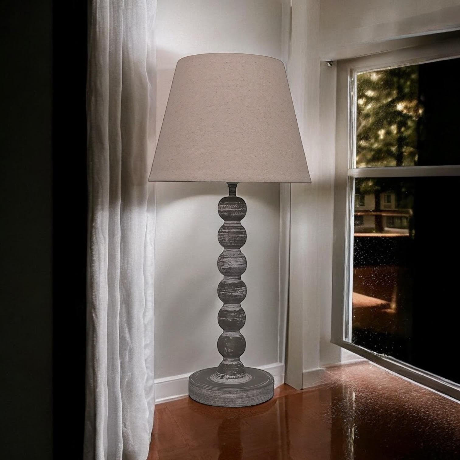 The Winslow Lamp — Washed Wood, Shabby Chic Design