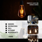 Vintage Edison ST64 LED Filament Bulb – E27 Dimmable Warm White 8W