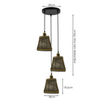 The Reedfall Pendant — 3-Arm Rattan
