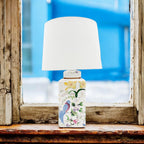 The Aviary Lamp — Floral & Bird Ceramic