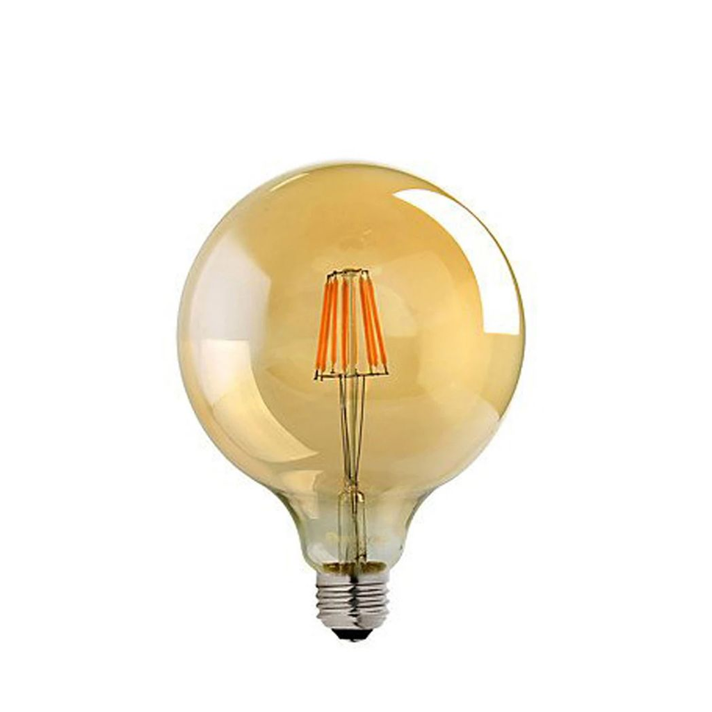 Soho - Amber Glass Globe LED Bulb, G125 E27 Dimmable 8W