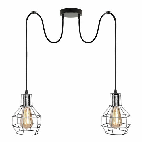 The Kelbrook Pendant — Adjustable Twin Cage Cluster