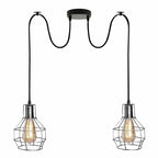 The Kelbrook Pendant — Adjustable Twin Cage Cluster