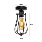 Spitalfields — Black Balloon Cage E27 Ceiling Pendant