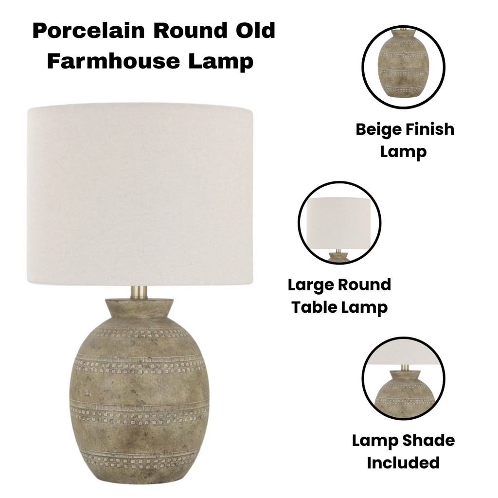 The Barleycombe — Farmhouse Urn Table Lamp