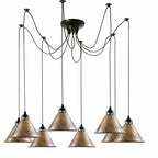 Octavia — 8-Light Spider Pendant in Brass