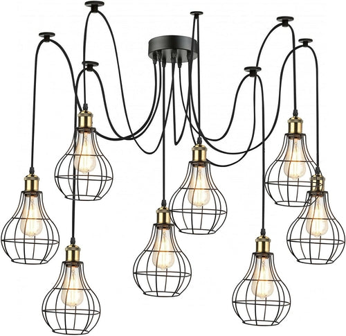 The Ashcombe Chandelier — 8-Arm Spider Pendant