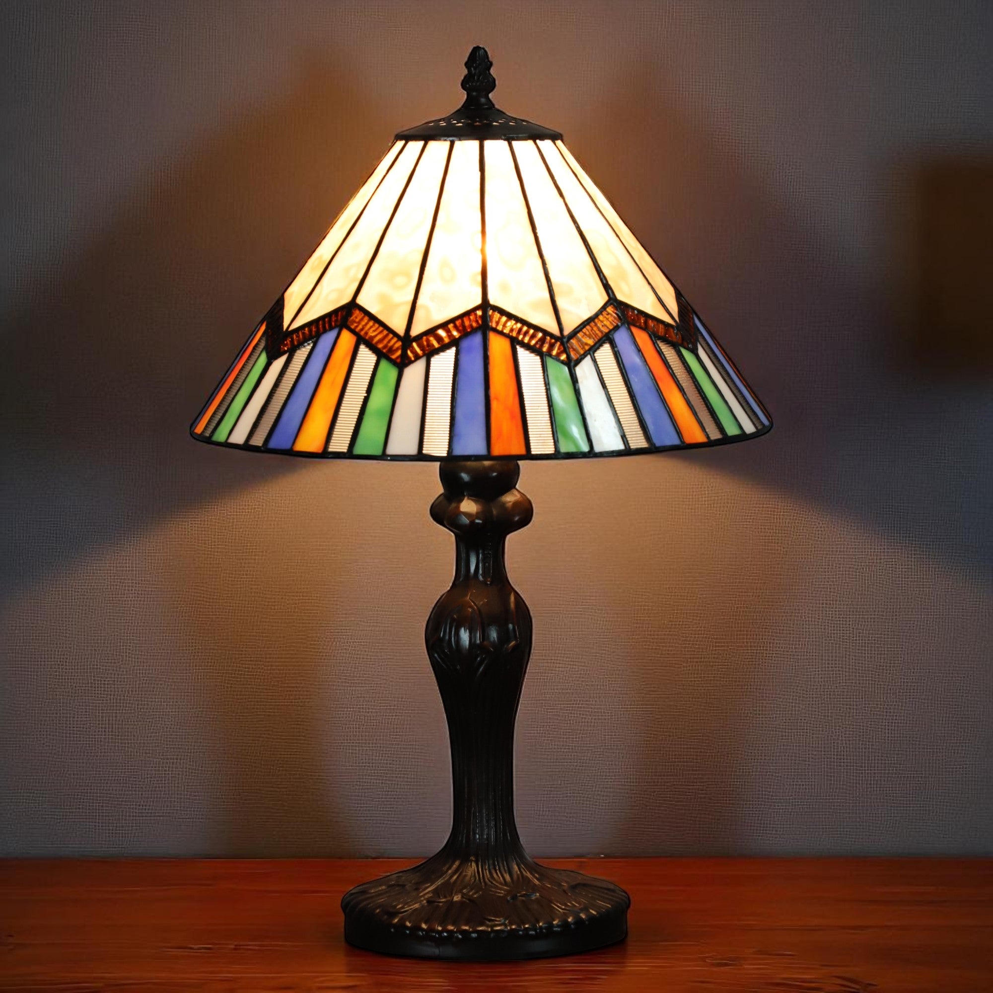 The Wisteria Lamp — Tiffany-Style Stained Glass