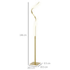 The Sable Floor Lamp — Ribbon Spiral LED Standing Lamp