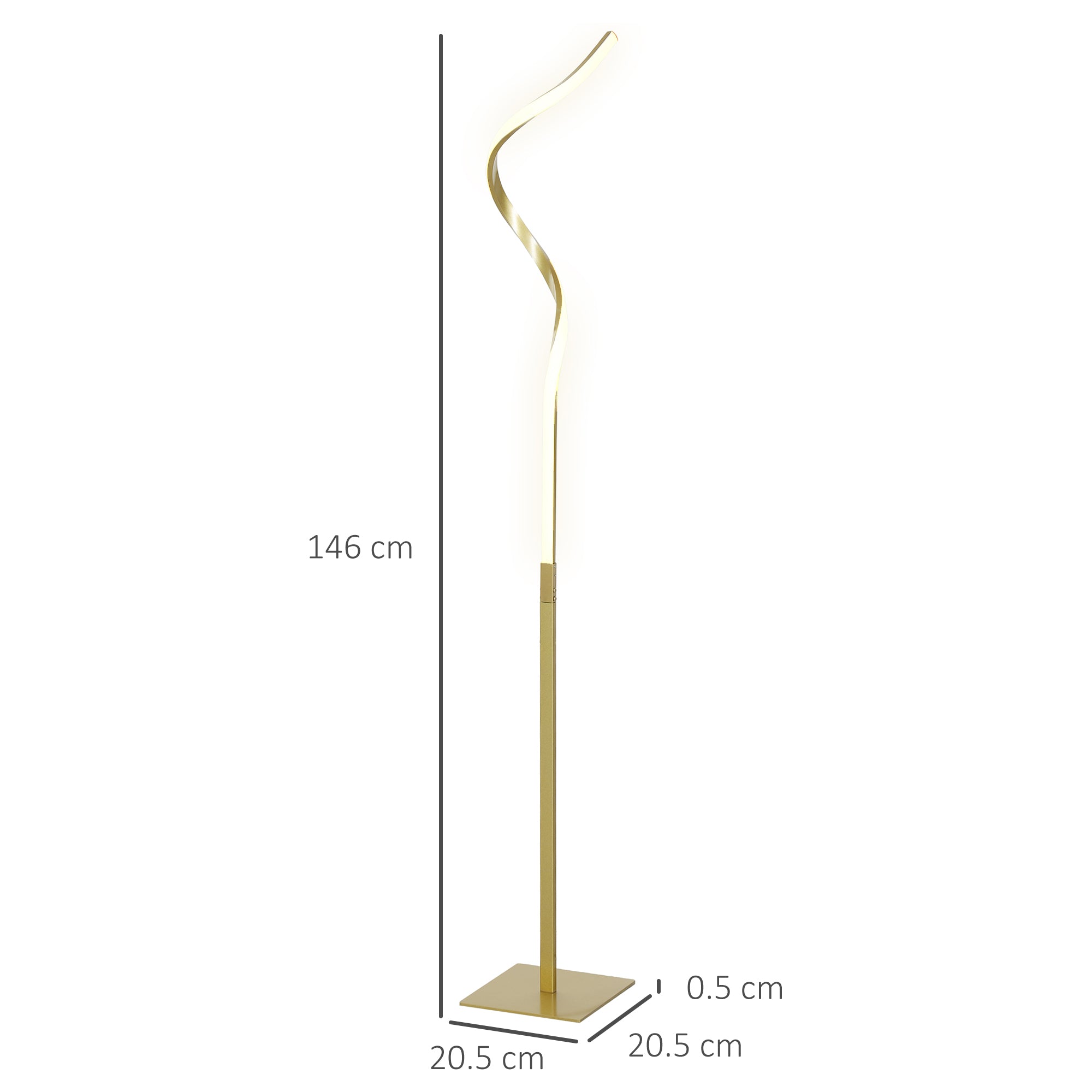 The Sable Floor Lamp — Ribbon Spiral LED Standing Lamp