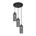 The Bishopsgate Pendant — Black Perforated Cylinder Cluster