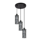 The Bishopsgate Pendant — Black Perforated Cylinder Cluster