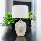 The Amara Lamp — Rustic Ceramic, Cream