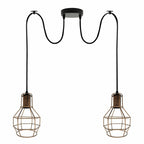 The Kelbrook Pendant — Adjustable Twin Cage Cluster