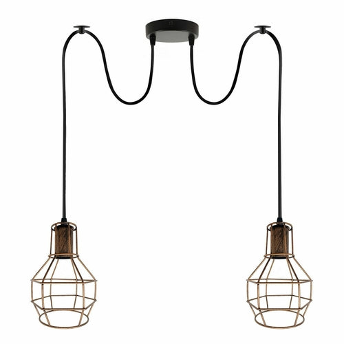 The Kelbrook Pendant — Adjustable Twin Cage Cluster