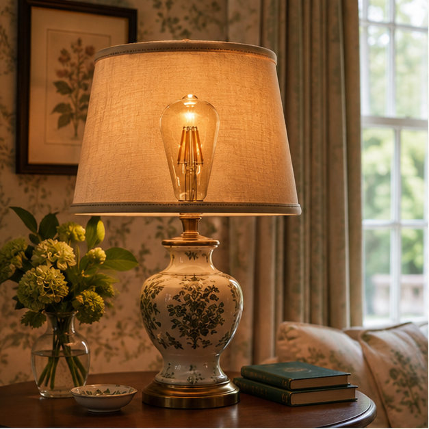 Clerkenwell - Vintage ST64 Amber Glass E27 LED Bulbs, 8W Warm White, Pack of Two
