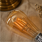 Clerkenwell — Vintage ST64 Amber Glass E27 LED Bulbs, 8W Warm White, Pack of Two — product image 3