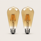 Clerkenwell — Vintage ST64 Amber Glass E27 LED Bulbs, 8W Warm White, Pack of Two — product image 4