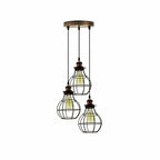 The Marchwood Pendant — 3-Way Teardrop Cage Chandelier