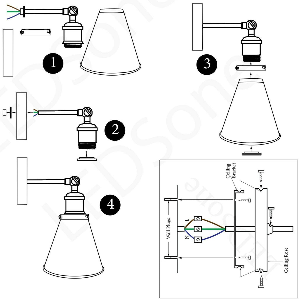 The Winterton Sconce — Adjustable Cone Wall Light