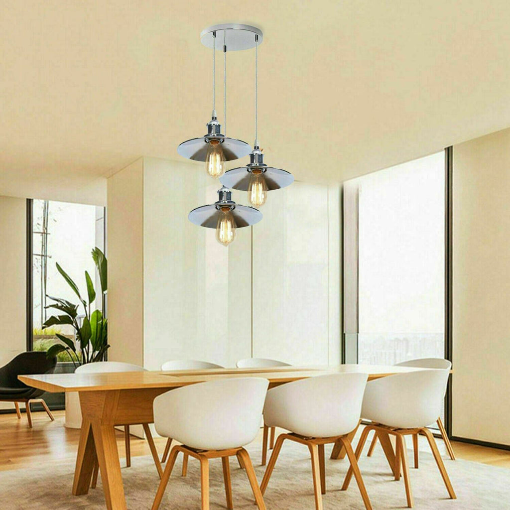 The Hartcliffe Cluster — 3-Light Chrome Pendant