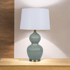 The Silverbeck Table Lamp — Double Gourd Ceramic
