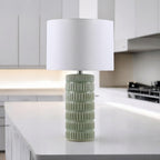 The Fairholt Table Lamp — Striped Ceramic