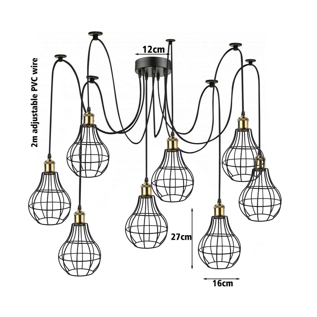 The Ashcombe Chandelier — 8-Arm Spider Pendant