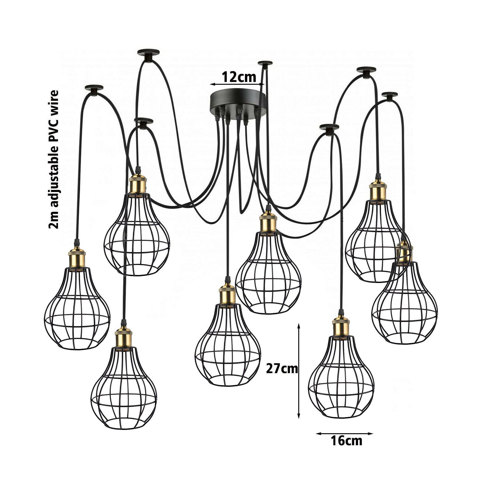 The Ashcombe Chandelier — 8-Arm Spider Pendant