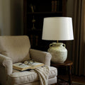 The Coraveil Table Lamp — Ceramic & Drum Shade