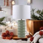 The Fairholt Table Lamp — Striped Ceramic