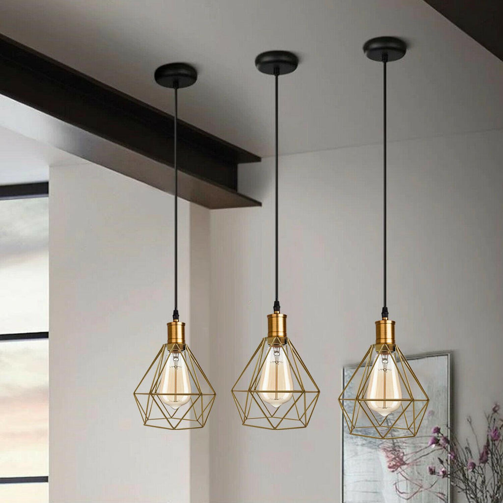 The Prism Pendant — Faceted Cage, Multiple Finishes