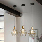 The Prism Pendant — Faceted Cage, Multiple Finishes