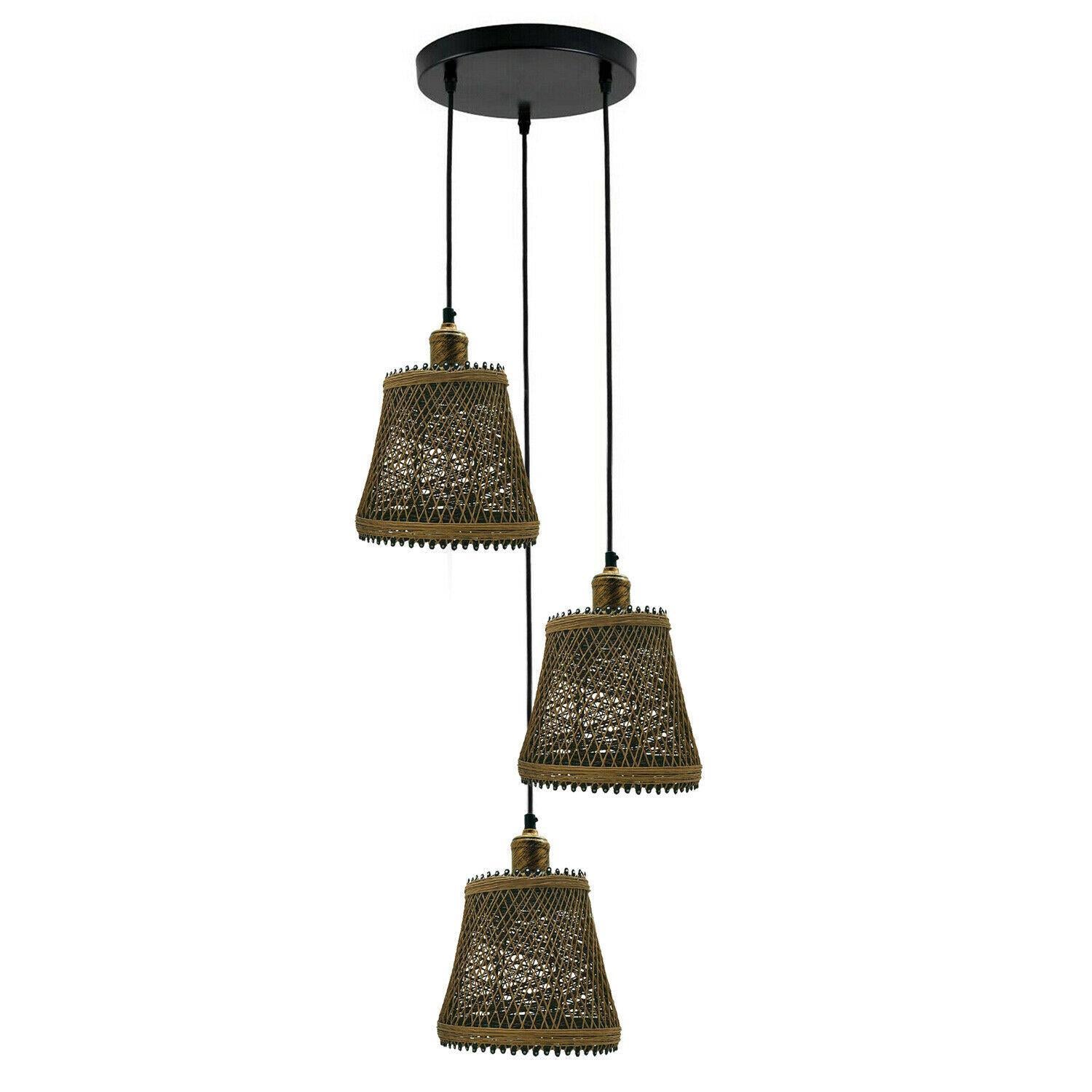 The Reedfall Pendant — 3-Arm Rattan