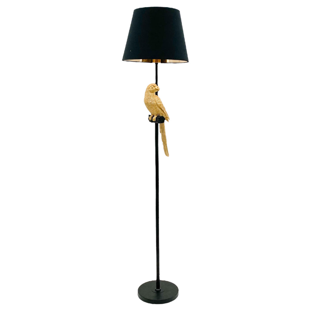 The Percy Floor Lamp — Sculptural Parrot Base Standing Lamp