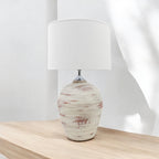 The Amara Lamp — Rustic Ceramic, Cream